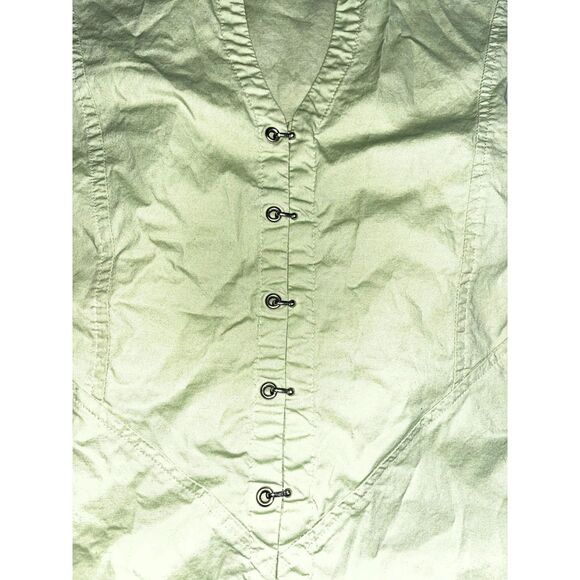 Fiorlini International Green Button-Up Corset Top - Size Medium - Picture 2 of 4